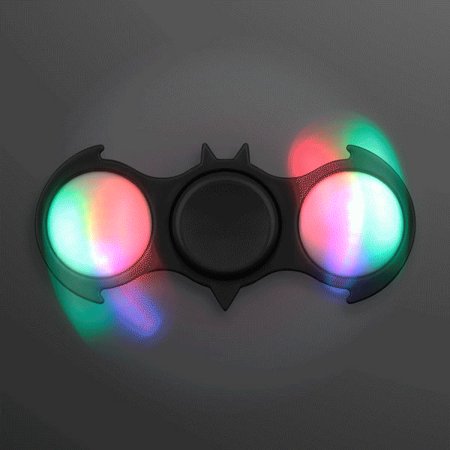 LED Bat Shaped Fidget Spinner Black EverydayEducate