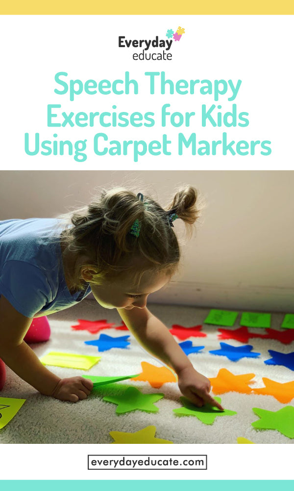 Speech Therapy Exercises for Kids Using Carpet Markers
