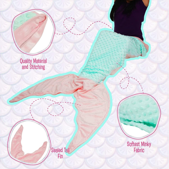 The Magic of Everyday Educate Mermaid Tail Blanket for Girls